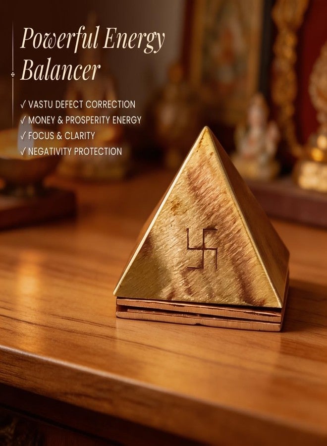 Plus Value Pure Copper Pyramid Set for Vastu Remedies, Positive Energy, Wish Pyramid 100x Powerful Goals and Wish Manifestation (Size: 4-Inches, Home, Office, Building, Factory, Shop Decor) - Image 3