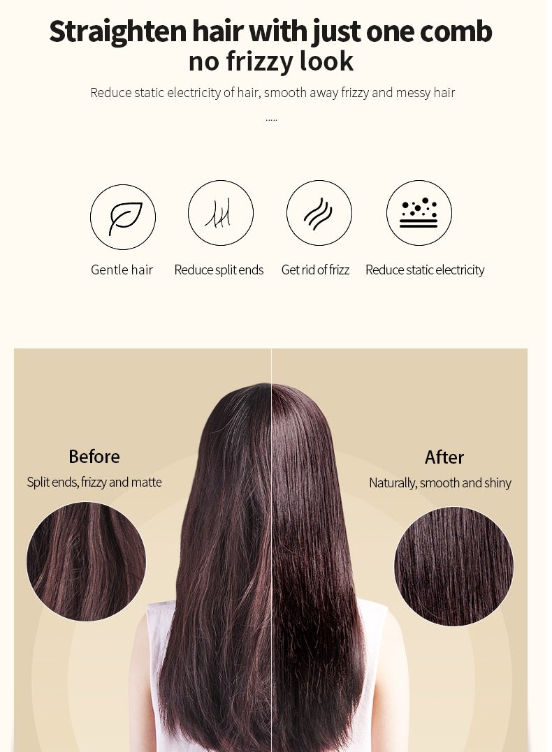 Brush Hairstyler white-hair Straightener-home Salon - Image 3