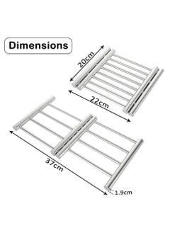 Raxoom Stainless Steel Coaster, Extendable Coaster, Hot Pot Placement Trivet, 22 to 37cm Coaster for Home Kitchen Dining Table for More Than Two Pots, Table Mat Kitchen Dining Tableware Accessories  - Image 2