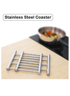 Raxoom Stainless Steel Coaster, Extendable Coaster, Hot Pot Placement Trivet, 22 to 37cm Coaster for Home Kitchen Dining Table for More Than Two Pots, Table Mat Kitchen Dining Tableware Accessories  - Image 4
