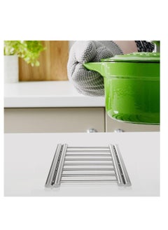 Raxoom Stainless Steel Coaster, Extendable Coaster, Hot Pot Placement Trivet, 22 to 37cm Coaster for Home Kitchen Dining Table for More Than Two Pots, Table Mat Kitchen Dining Tableware Accessories  - Image 5