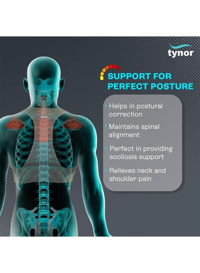 TYNOR Posture Corrector, Grey, Small, 1 Unit - Image 2