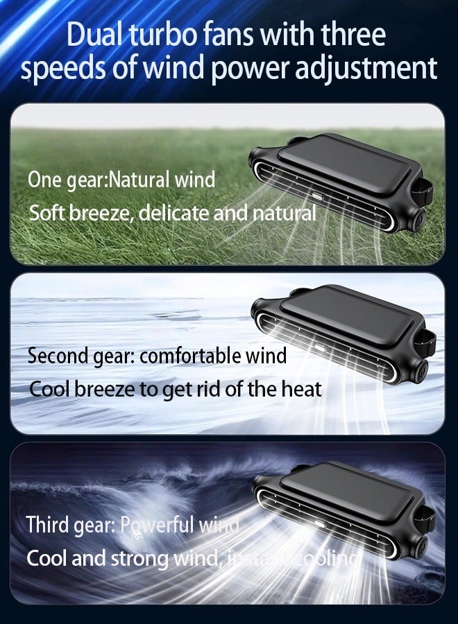 Warme USB Car Seat Fan 1PCS Car Seat Cooling Fan 3-Speed Car Back Row Fan Silent Electric Cooling Car Fan Adjustable Front Seat Backseat Fans Car Fan for Backseat Recirculating Air Conditioning in The Car for All Car Jeep Van Rv Trucks Home Office - Image 4