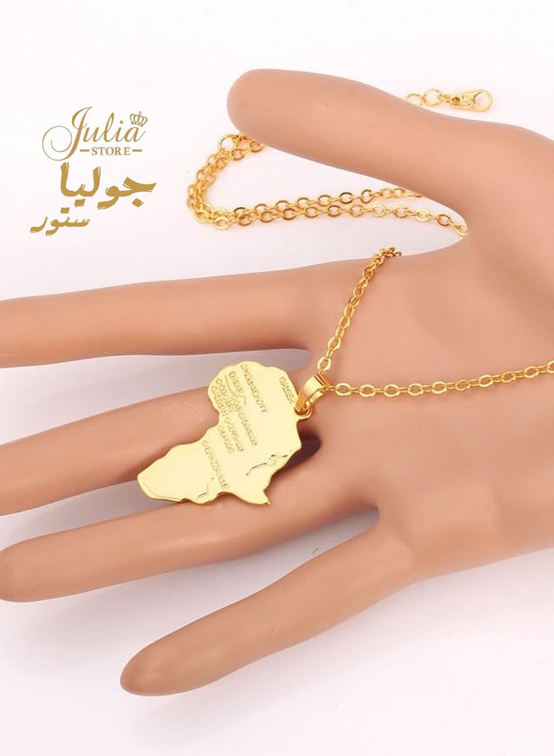 Julia Store Africa Map Pendant Necklace - Image 4
