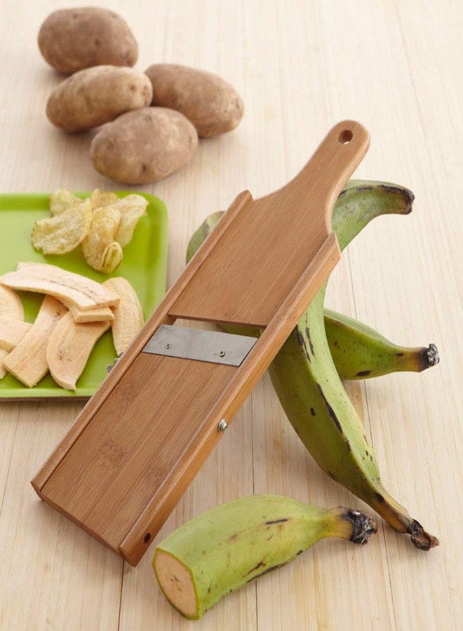 IMUSA USA Wood Plantain Slicer "Mariquitera", 13.8 x 4 x 1 inches - Image 2