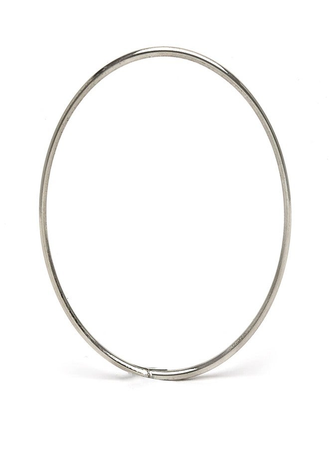 KENNICE Silver-Plated Oxidised American Diamond Studded Necklace with Earrings and Bangles Jewellery Set For Women and Girls - Image 5