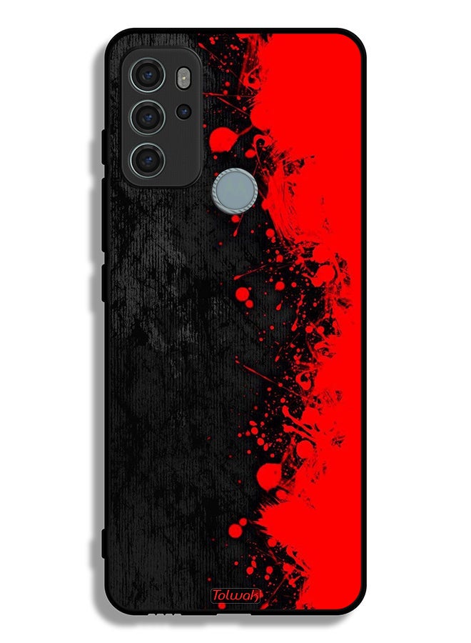 Tolwak Motorola Moto G60S Protective Case Cover Paint Abstract Pattern - Image 2