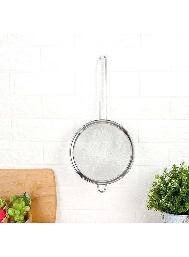 DANUBE HOME Jake Conical Strainer Stainless Steel Colander For Cleaning Fruits And Vegetables For Boiled Food Drain Rinse Steam Or Cook For Kitchen L41.5Xw20Xh7Cm - Silver - Image 1