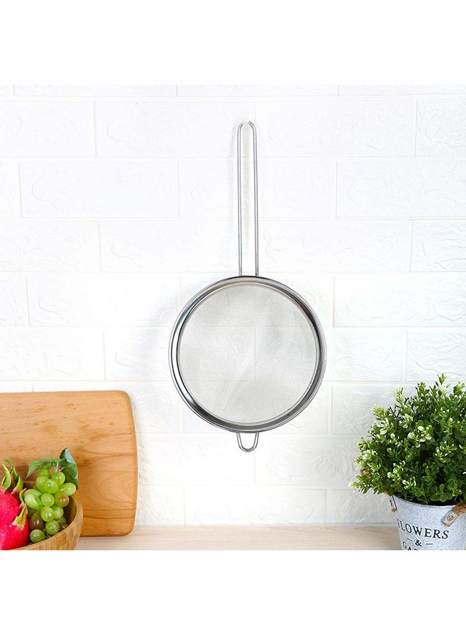 DANUBE HOME Jake Conical Strainer Stainless Steel Colander For Cleaning Fruits And Vegetables For Boiled Food Drain Rinse Steam Or Cook For Kitchen L41.5Xw20Xh7Cm - Silver - Image 3