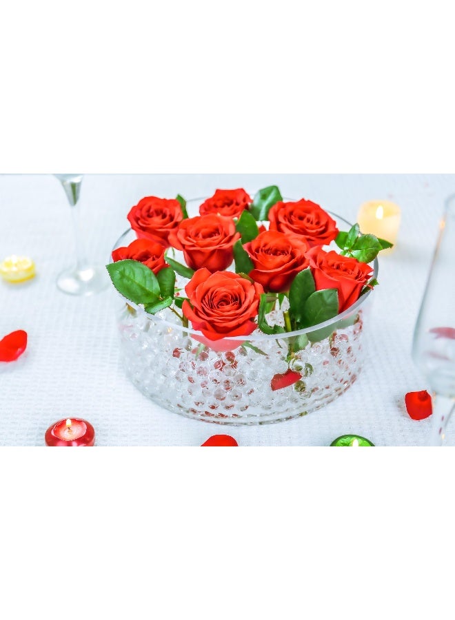 CYS EXCEL Extra Wide Glass Cylinder Vase 10 Inch Diameter x 4 Inch Height Large Clear Flower Vase for Centerpieces Floating Candles Terrariums or Succulents - Image 4