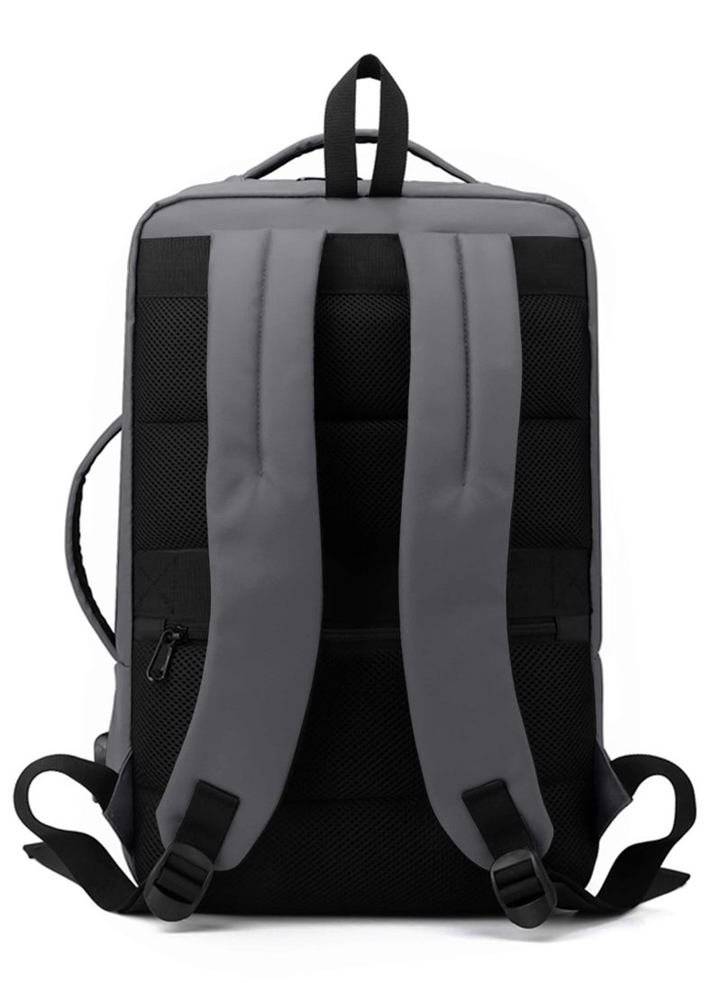 هايك Hike Unisex Durable Laptop Backpack Water Resistant Casual Daypack with Built in USB Port for Travel/Business/College/School, HK2109-GREY - Image 3