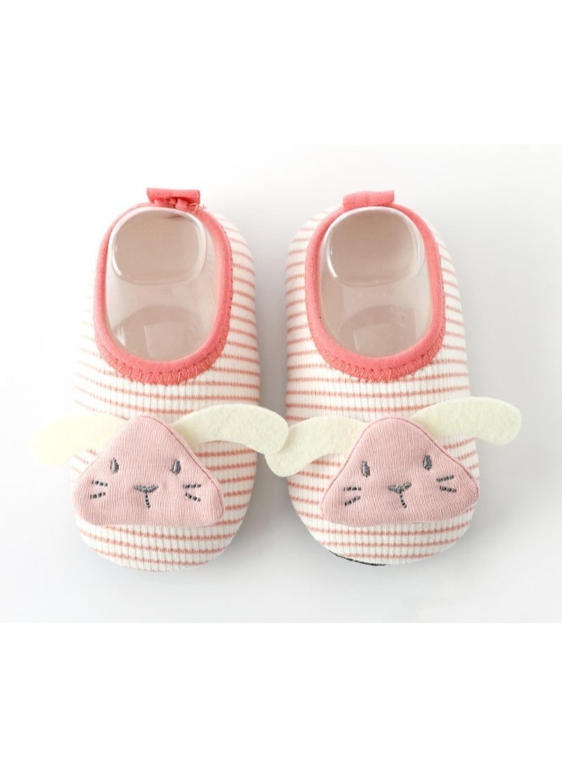 Non-Skid Sock Shoes for Toddlers Floor Shoes Soft-soled Breathable Toddler Sock Shoes Pink Rabbit Size XS (Suitable For Feet Within 1OCM) - Image 1