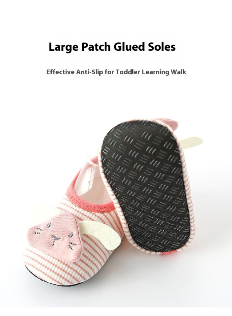 Non-Skid Sock Shoes for Toddlers Floor Shoes Soft-soled Breathable Toddler Sock Shoes Pink Rabbit Size XS (Suitable For Feet Within 1OCM) - Image 5