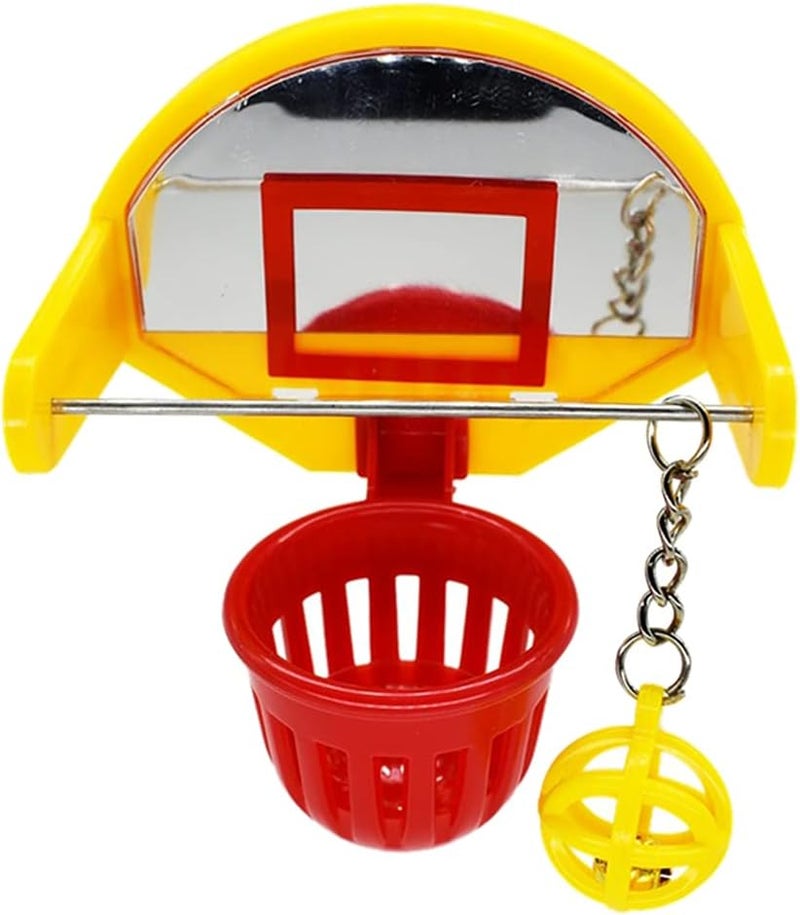 klarako Pet Plastic Birds Trick Training Basketball Stacking Foraging Toy, Pet Bird Cage Play Toys for Budgie Lovebirds Small Size Pet Birds - Image 1