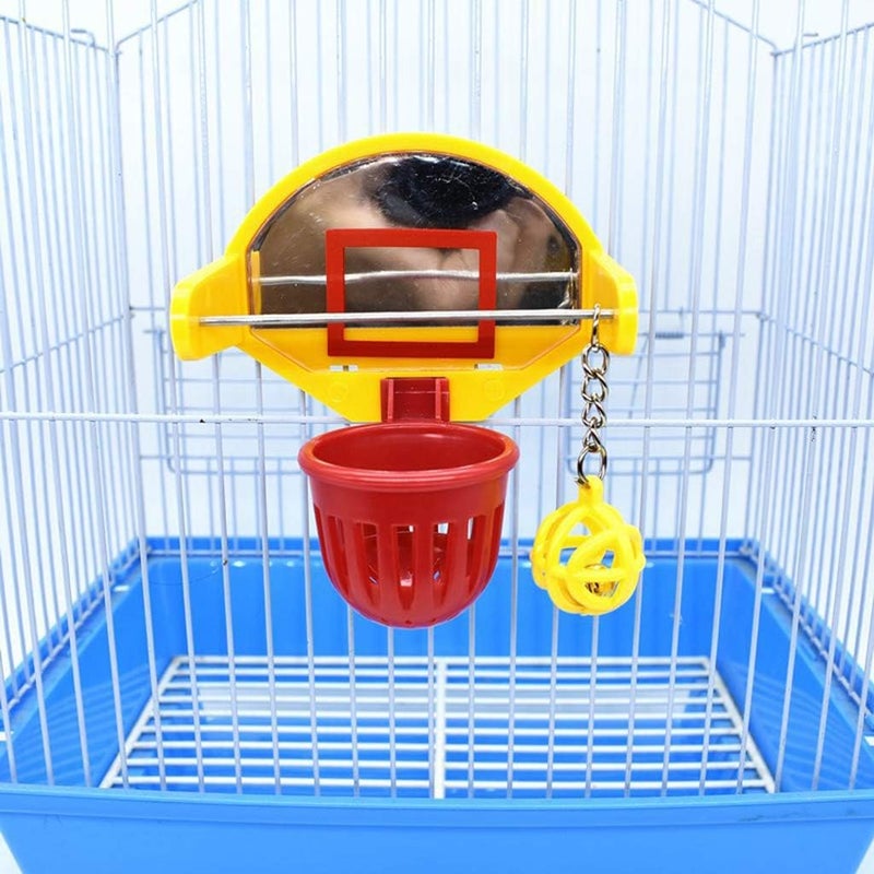 klarako Pet Plastic Birds Trick Training Basketball Stacking Foraging Toy, Pet Bird Cage Play Toys for Budgie Lovebirds Small Size Pet Birds - Image 3