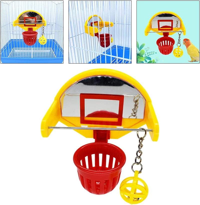 klarako Pet Plastic Birds Trick Training Basketball Stacking Foraging Toy, Pet Bird Cage Play Toys for Budgie Lovebirds Small Size Pet Birds - Image 5