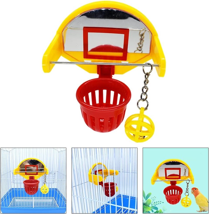 klarako Pet Plastic Birds Trick Training Basketball Stacking Foraging Toy, Pet Bird Cage Play Toys for Budgie Lovebirds Small Size Pet Birds - Image 4