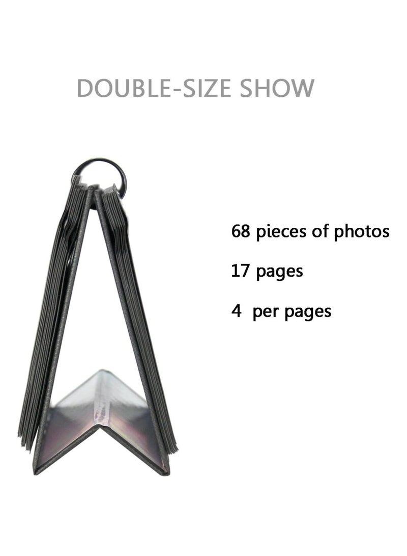 68 Pockets Mini Photo Album for Fujifilm Instax Mini 7s 8 8+ 9 25 26 50s 70 90/ Instax SP 1/ Polaroid PIC-300P/ Polaroid Z2300/ LG PD 233/ LG PD 239/ Name Card (Black)  - Image 3