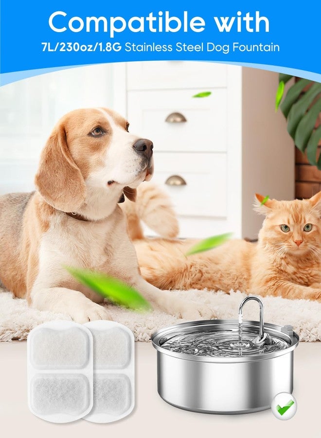 Cunina Dog Water Filter Replacement, 10 Set Dog Water Bowl Filters, Pet Water Filter Compatible with oneisall 7L/230oz/1.8G Stainless Steel Dog Water Fountain - Image 2