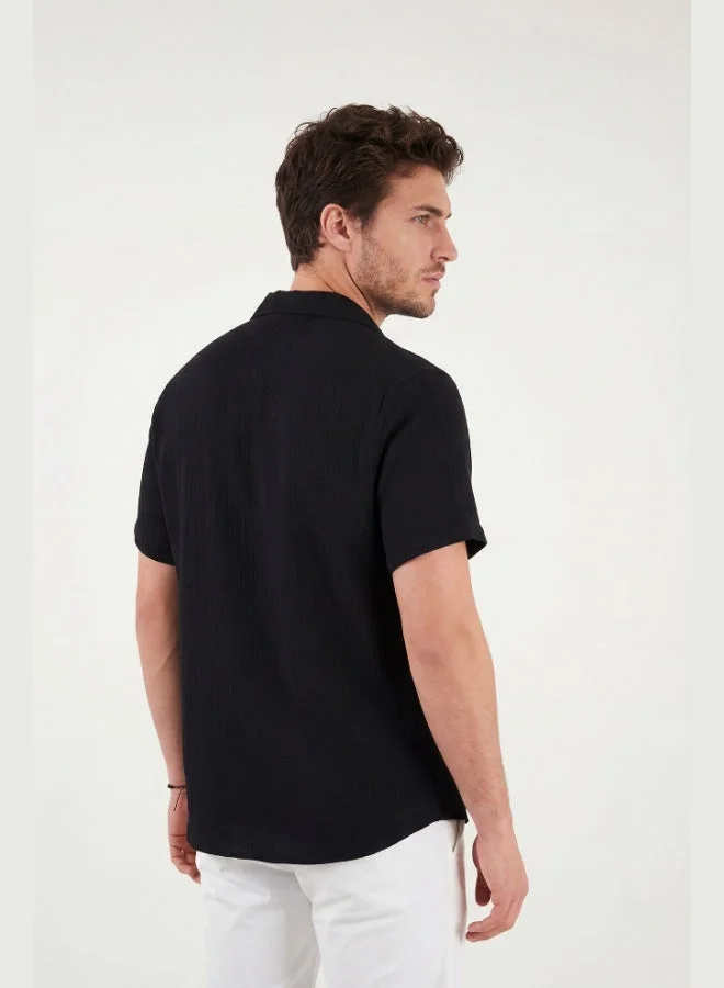 Buratti  Buratti Cotton Regular Fit Classic Collar Short Sleeve Shirt Men's SHIRT CF26S125404 for Men | Best Price UAE