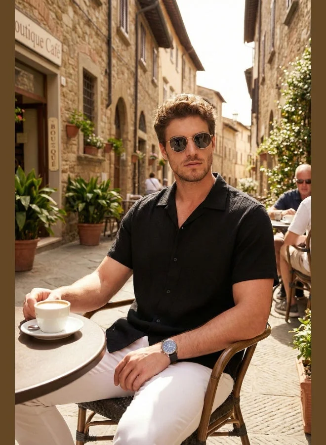 Buratti  Buratti Cotton Regular Fit Classic Collar Short Sleeve Shirt Men's SHIRT CF26S125404 for Men | Best Price UAE