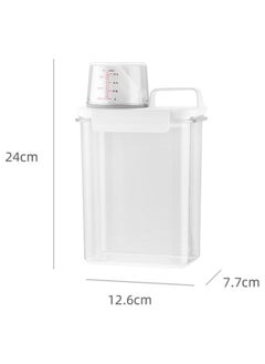 Oasisgalore Laundry Detergent Dispenser with Measuring Cup Washing Liquid Box Dry Grain Dispenser for Cereals, 1.8L  - Image 3