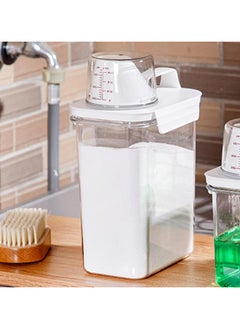 Oasisgalore Laundry Detergent Dispenser with Measuring Cup Washing Liquid Box Dry Grain Dispenser for Cereals, 1.8L  - Image 4