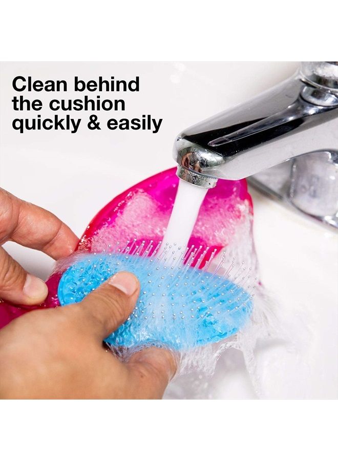 Olivia Garden OG Brush Styler, To Smooth and add Shine, All hair Types, removable cushion for easy cleaning, scalp hugging for scalp massage, gentle, for women, men and children, Black - Image 4