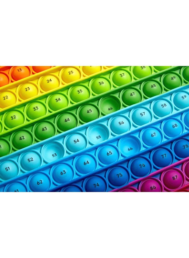 hand2mind Hundred Board Sensory Bubble Popper Pop For Counting Push Pop Fidget Toys Multiplication Practice Fine Motor Skills Toys Focus Tools For Kids Quiet Fidgets For Classroom - Image 4