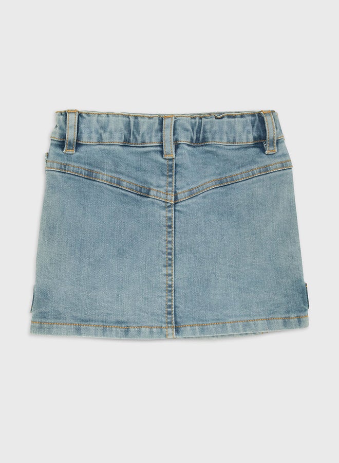 كوكا ملابس أطفال تنورة الدنيم الأزرق للبنات - Image 2