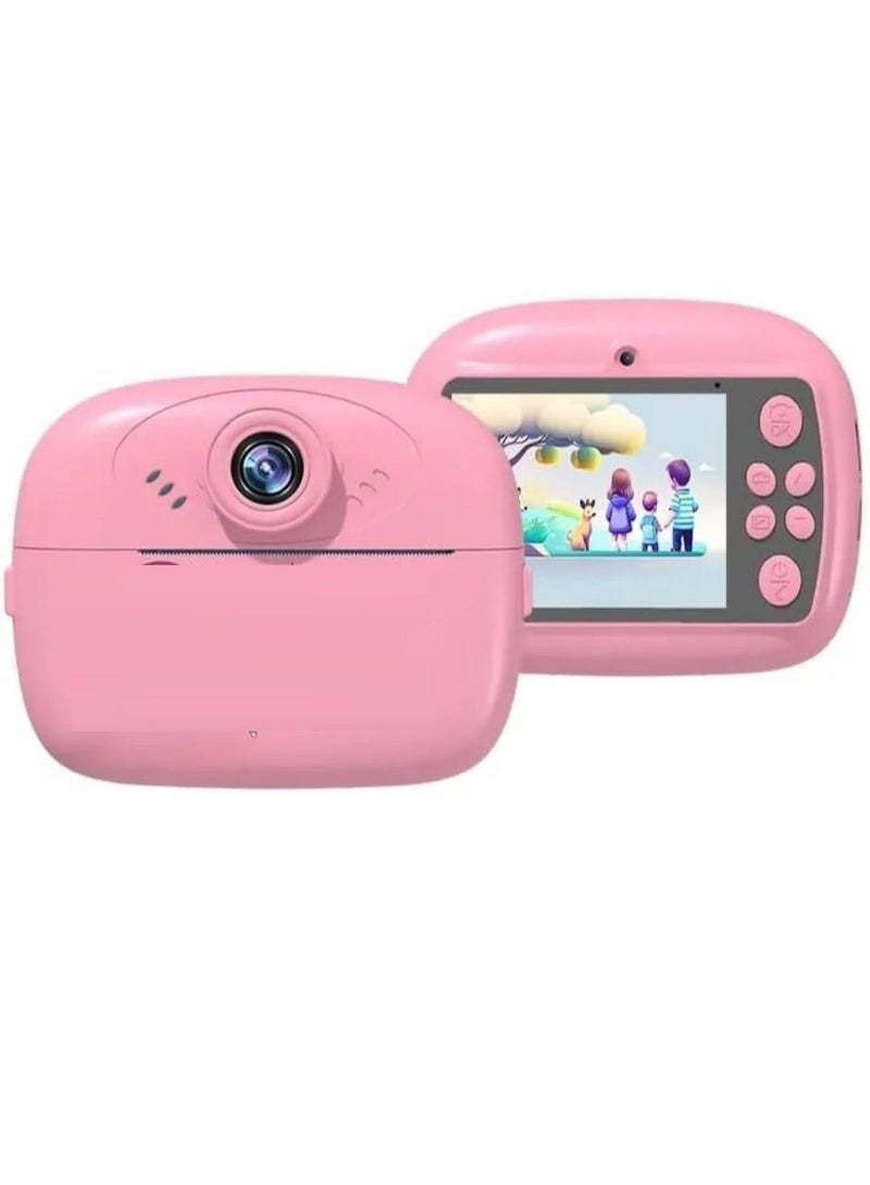 سمارت باري كاميرا الطباعة الفورية للأطفال Smartberry KC02، كاميرا طباعة حرارية للأطفال بشاشة LCD مقاس 2.4 بوصة | تسجيل فيديو، مشغل MP3، بطارية قابلة للشحن، تتضمن ورق طباعة، لون وردي - Image 1