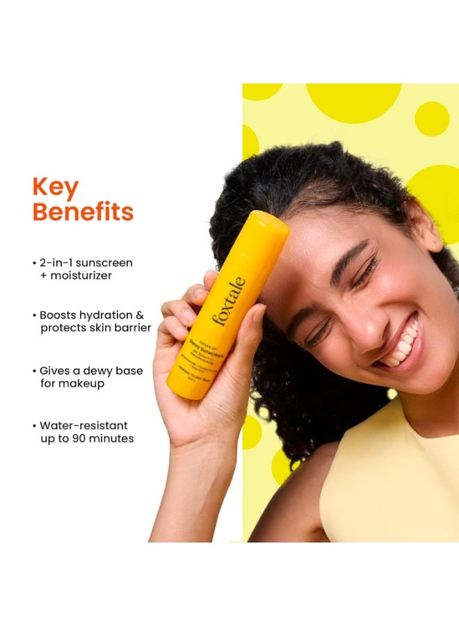 Foxtale SPF 70 Niacinamide Dewy Sunscreen with PA++++ For Dewy Sun Protection|Prevents Tan|Lightenweight, Non Greasy, No White Cast|Anti-Tan Formula|For Men & Women|For all skin type,50 Ml - Image 2