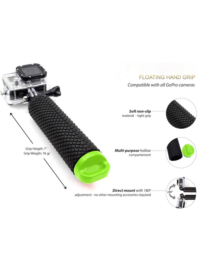 AROAQ Waterproof Floating Hand Grip Compatible with GoPro Hero 12 11 10 9 8 7 6 5 4 3+ 2 1 Session Black Silver Camera Handler & Handle Mount Accessories Kit for Water Sport and Action Cameras (ORANGE)  - Image 5