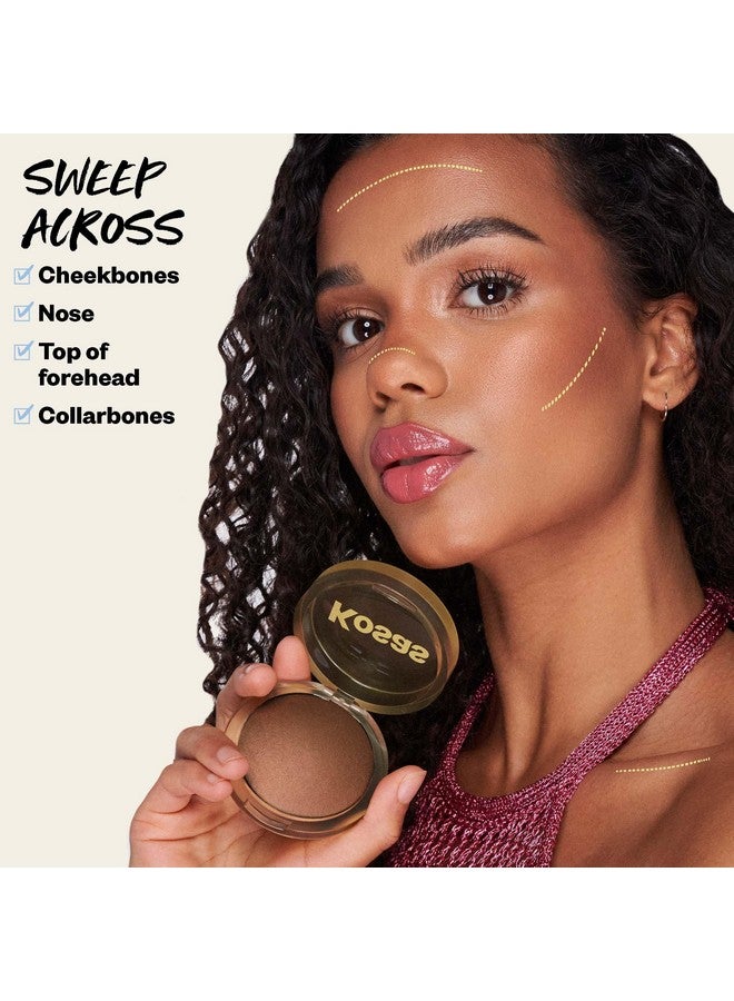كوساس بودرة برونزية مخبوزة متوهجة من كوساس صن شو - بودرة تحديد لعظام الخد والأنف وخط الفك - غنية بأحماض دهنية مركزة - خالية من التلك، نباتية ومضادة للحساسية - إسكيب - Image 3