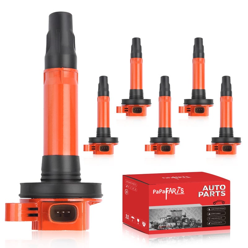 PAPAPARTS UF646 Ignition Coil Pack Replacement for Ford 35 V6 Ecoboost 2013 2014 2015 2016 Coil Packs for F150 Explorer Flex Taurus Expedition Transit for Lincoln MKS MKT Navigator 6 Pcs