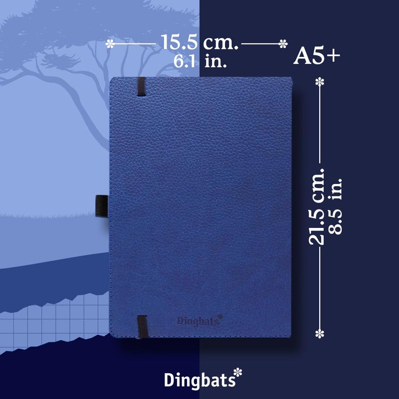 Dingbats* Notebooks Dingbats Wildlife Dotted Journal A5 - Vegan Leather Hard Cover, Ideal for Work, Travel - Pocket, Elastic Closure, Bookmark - Image 5
