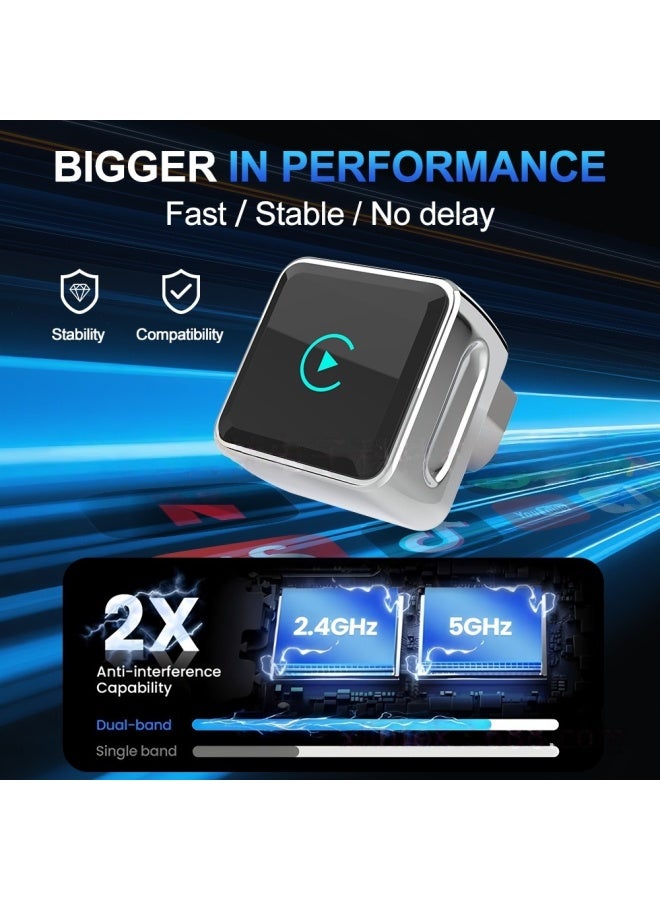 نيوترل محول السيارة اللاسلكي من Zinc Alloy المحمول المصغر الأصلي من Apple للسيارة من السلكي إلى اللاسلكي - Image 4