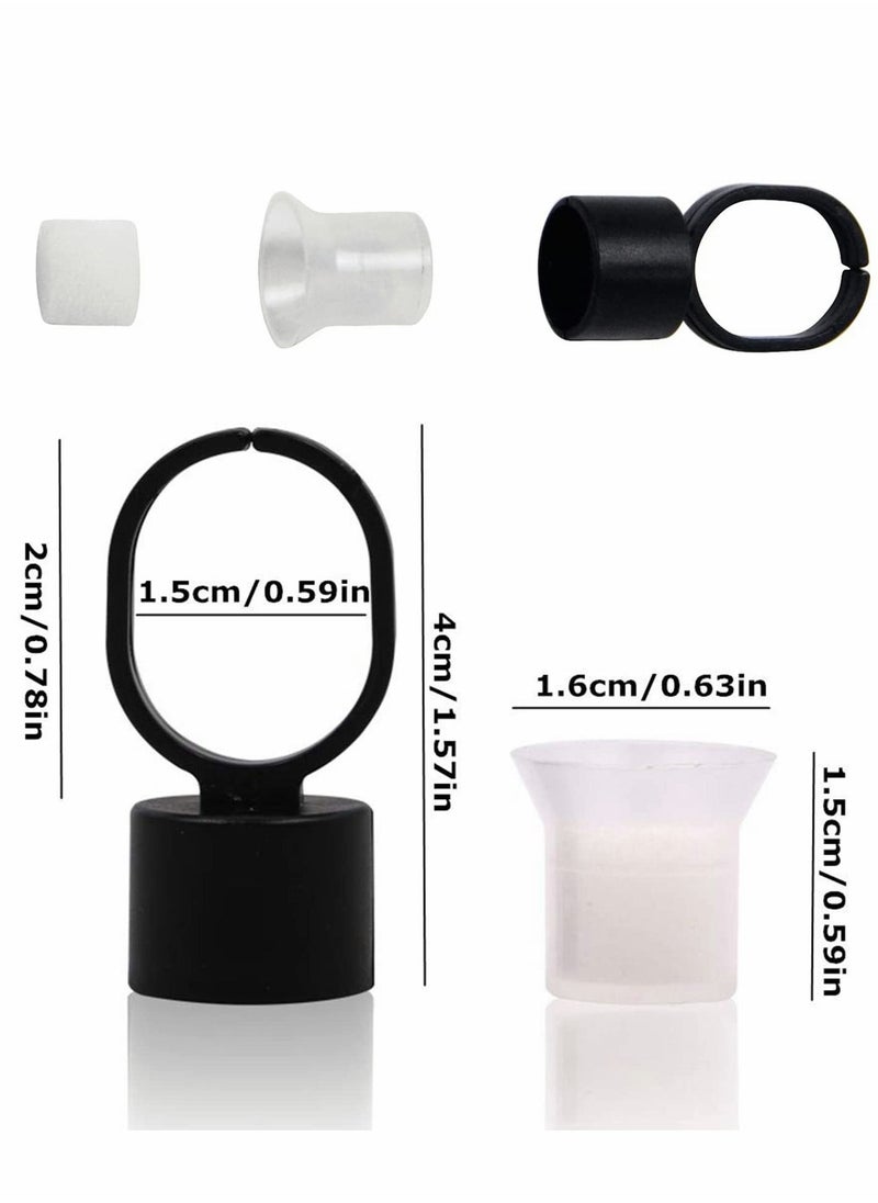 Y&D - Pigment Cups Ink Ring 50Pcs Cup Rings for Glue and Eyebrow Tool Microblading Supplies - Image 1