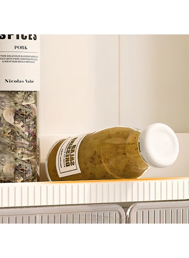 ايست من نون منظم ملحقات سرير مثبت على الحائط من البلاستيك، منظمات مخزن وتخزين أو تنظيم مطبخ للتنظيم، حمام، مخازن، 40 × 10 × 63.5 سم، كريمي - Image 5