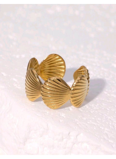 Shell Stainless Steel Rings, Casual Jewelry Accessories For Women