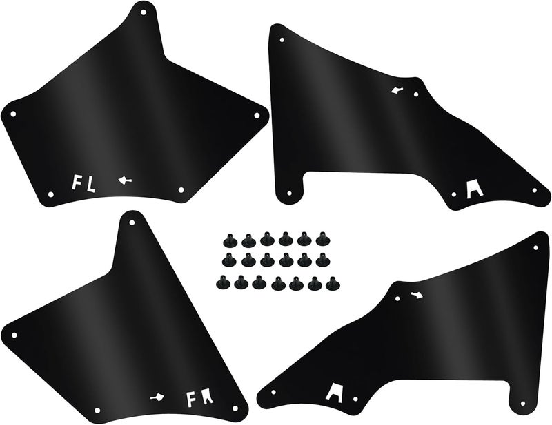 ECOTRIC Compatible with 2003-2009 Toyota 4Runner Splash Shield with Clips Fender Liner Guard Seals Splash Guard 4 Pcs - Image 1