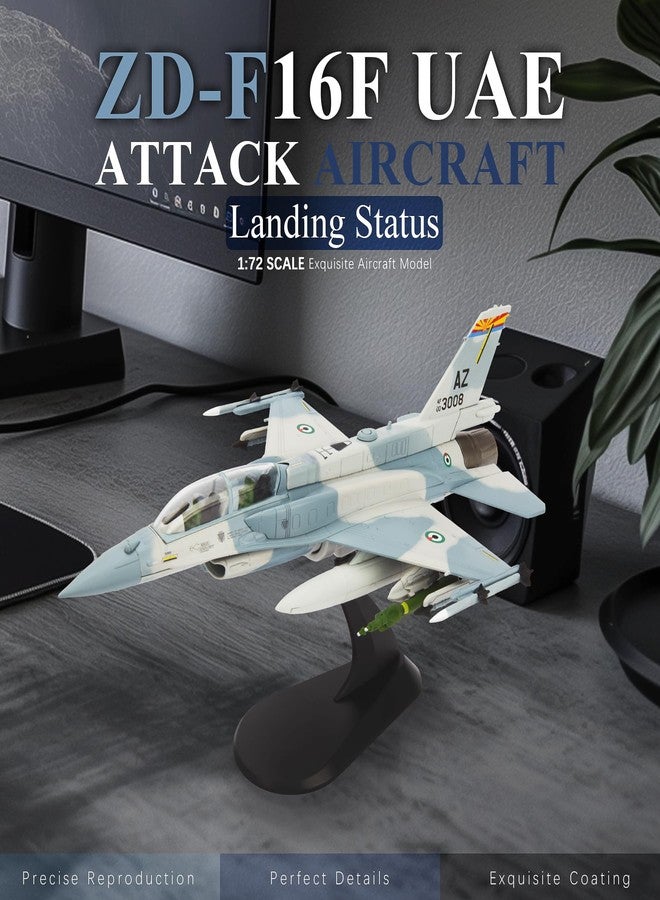 HANGHANG 1/72 Military Model Plane F16F UAE Alloy Fighter Plane Model Airplane for Collection and Gift - Image 2