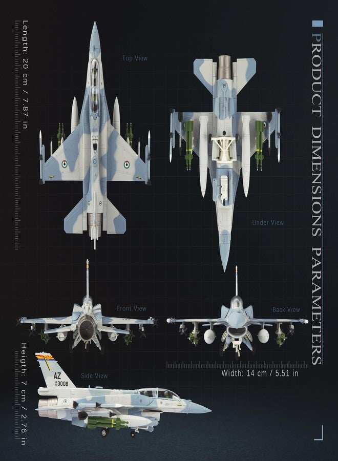HANGHANG 1/72 Military Model Plane F16F UAE Alloy Fighter Plane Model Airplane for Collection and Gift - Image 5