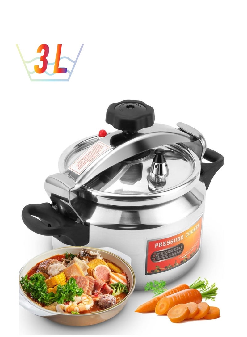 Microplus 3L Aluminium Pressure Cooker  PS-624, Pressure Pot, Arabic Cooker, Silver, - Image 1