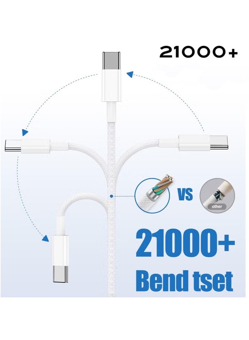 USB C To USB C Charging Cable 60W 【MFi Certified】PD 3A C To C Fast Charging, for iPhone 17/16/15/Plus/Pro/Pro Max, for MacBook Pro/Air, iPad Pro/Air/mini, for galaxy S24/S23/S24, for Pixel, and for Morer - Image 3