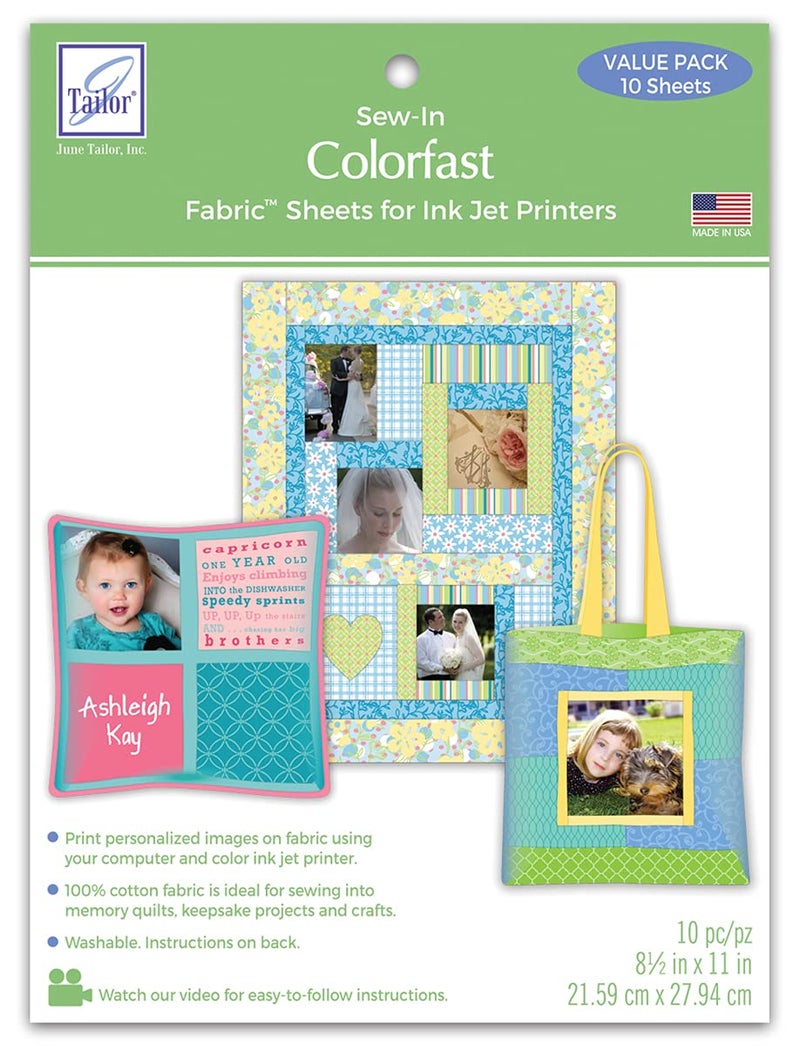 June Tailor Colorfast Fabric Sheets 10-Pack White - Image 1