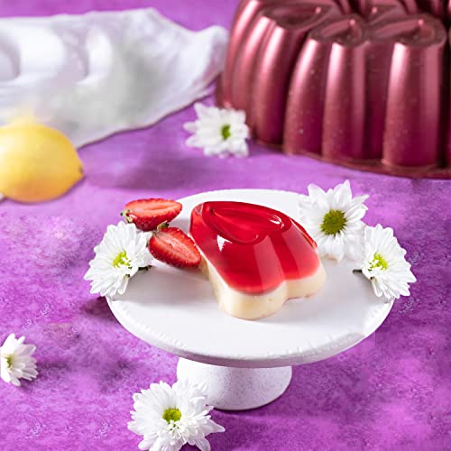 MIENCA Heart Shape Cast Aluminum Molded Cake Pan, Titanium Coating, Non-Stick, 12 Cups, Heavy Duty, 10 Inch Pound Pan intended for Bundt Cakes, Gifts for Mom, Fluted Tube Pan, Easy to Clean (Red) - Image 5