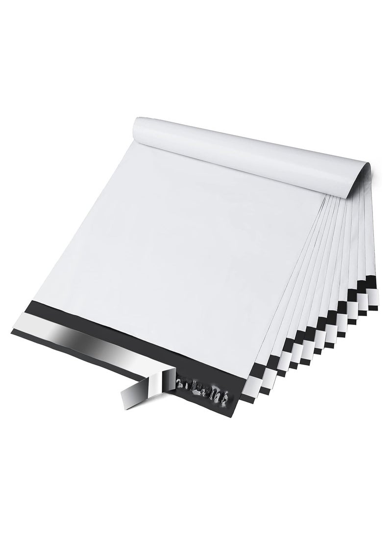 general 10x13 inch 100 piece white polymer mailer envelopes, self-addressed envelopes, boutique custom bags, enhanced durability multipurpose envelopes, keep items safe and protected - Image 1