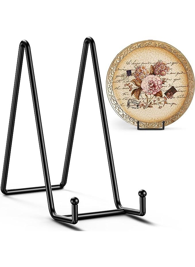 SIRAAJ SIRAAJ 10 Inch Large Plate Stands for Display Metal Plate Holder Display Stand Picture Frame Holder Stand Small Easels for Decorative Platter Book Plaques Photo Tabletop Art 2 Pack 