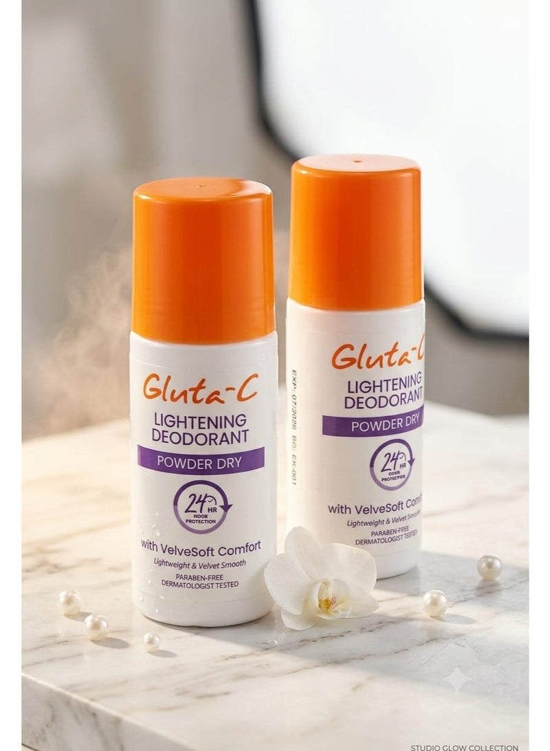 GLUTA C LIGHTENING DEODORANT POWDER DRY 2PCS - Image 1